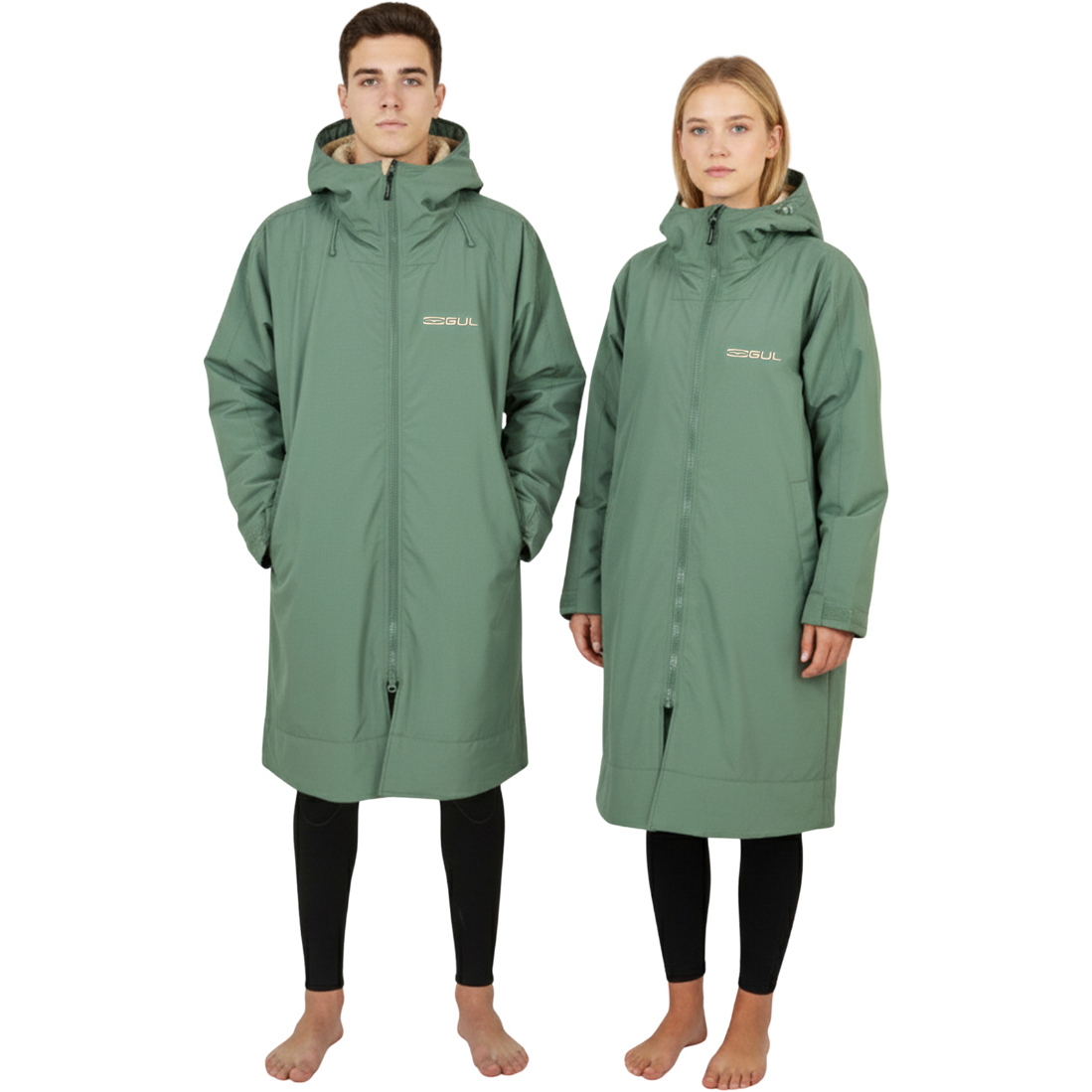 2025 Gul Revorobe Long Sleeve Changing Robe AC0135-C6 - Green / Taupe